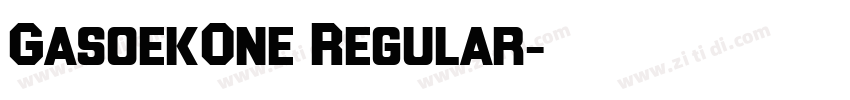 GasoekOne Regular字体转换